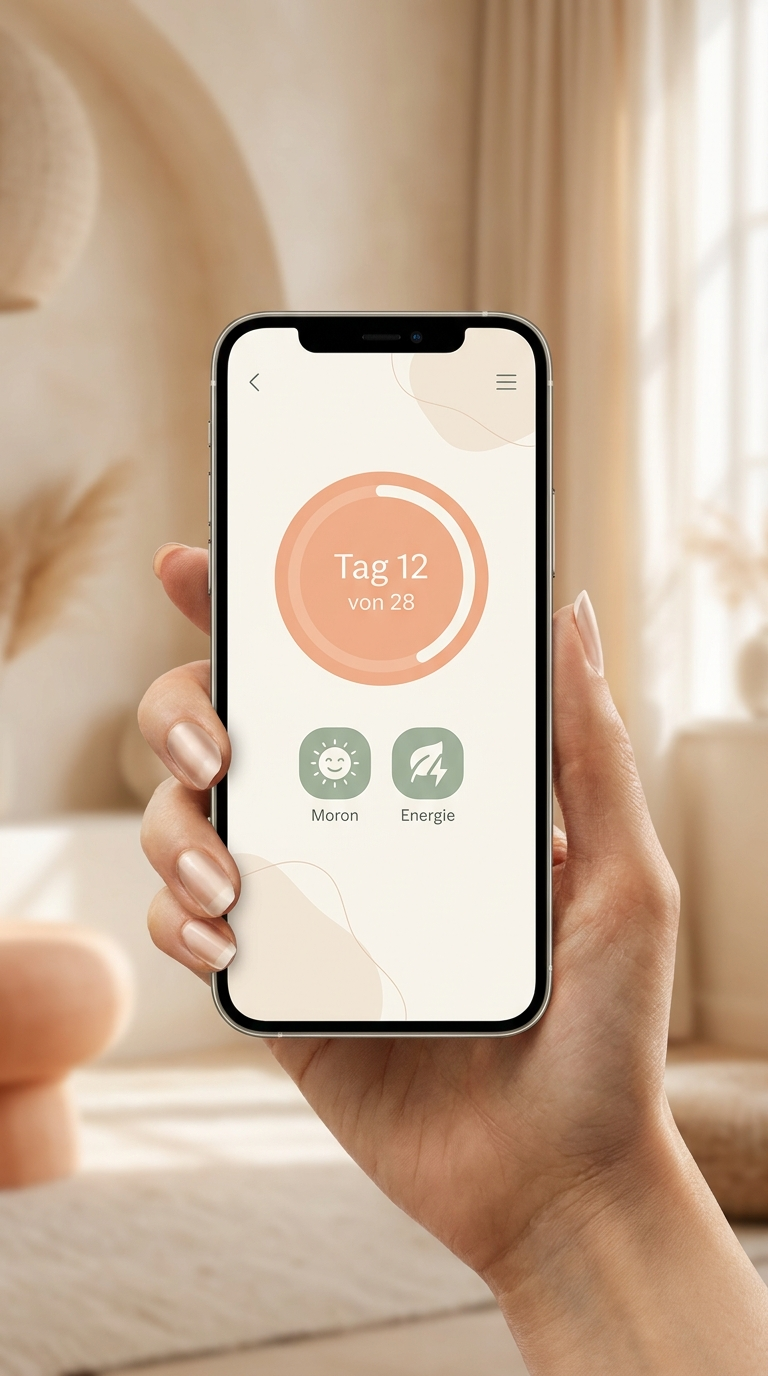Mockup der Bauchwohl App auf einem Smartphone